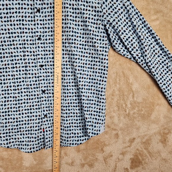 A Fish Named Fred Shirt Colorful Leaves Button-Up Men's XL Floral All Over Print - Picture 6 of 10